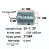 360 Mini DC Motor 3-7.2V, Strong Magnet, High Torque, Carbon Brush for DIY Models