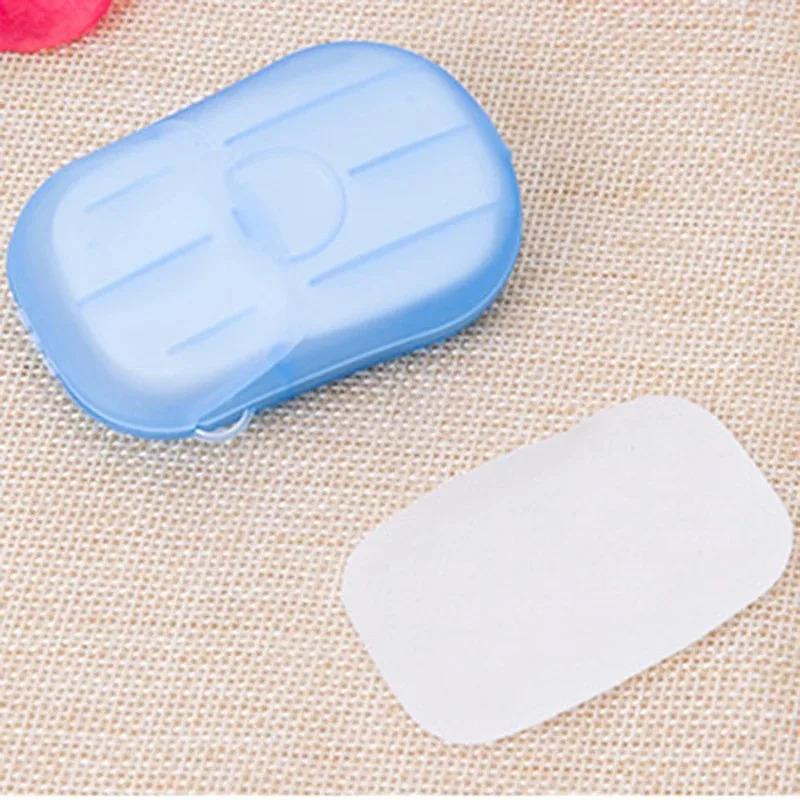 1/6Pcs Portable Soap Paper Disposable Travel Case Mini Cleaning Soaps for Washing Cleaning Hand for Outdoor Camping Hiking