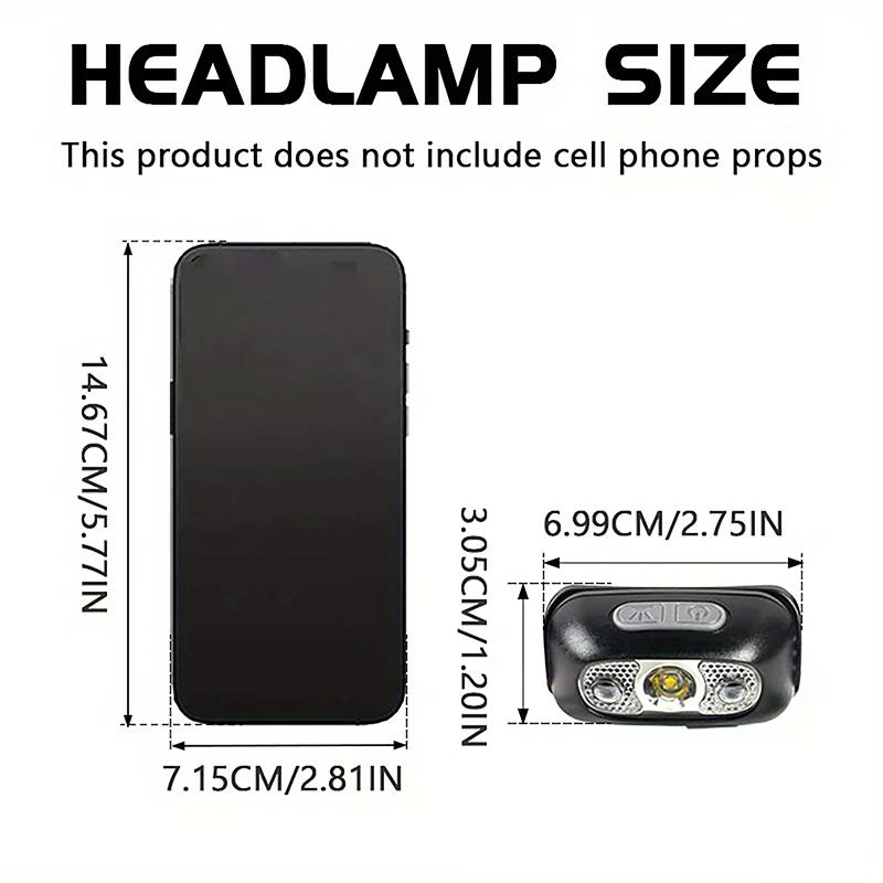 USB Rechargeable Waterproof Headlamp Motion Sensor Bright LED Running Fishing Flash Head Lamp Headlight Infrared Sensor Light