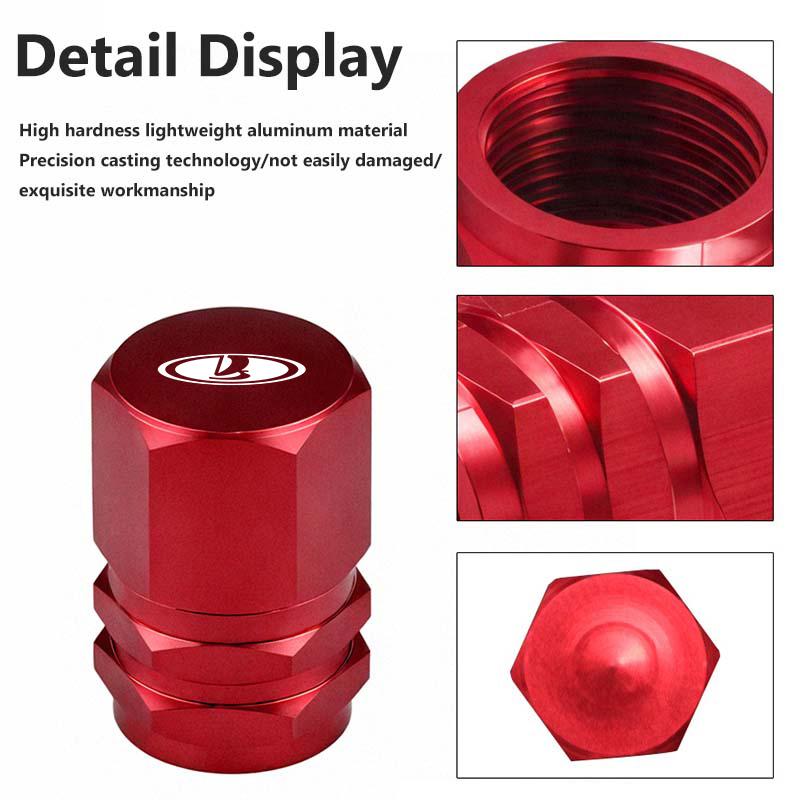 Aluminum Alloy Car Wheel Tire Valve Caps Dustproof Tire Valve Caps Accessories For Lada Niva Vesta 4X4 Largus Priora GrantaWW2