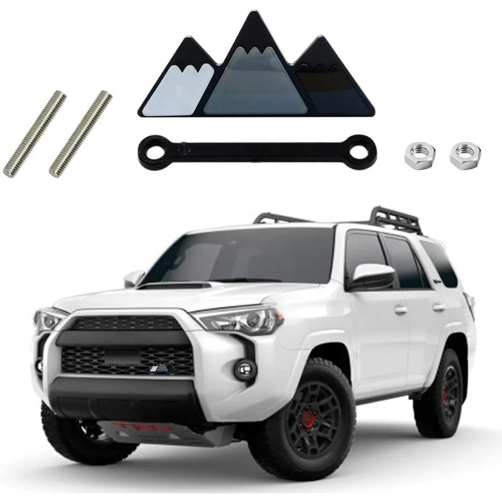 

Эмблема на решетку радиатора автомобиля для Tacoma 4Runner Tundra Sequoia Rav4 Highlander Аксессуары для украшения серый/белый