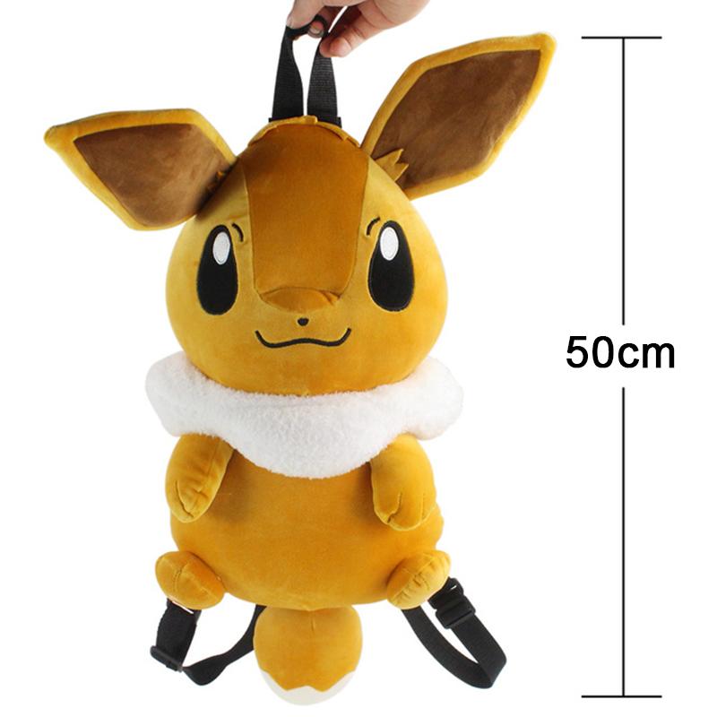 Kawaii Pokemon Plush Toy Pikachu Backpack Bag Mimikyu Eevee Mew Gengar Snorlax Bag Schoolbag Birthday Present Kids Children Gift