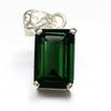 A+ ZERTIFIZIERT 23 Karat Natürlicher Grüner Turmal 925 Sterling Silber Smaragd Anhänger AI-21-NS