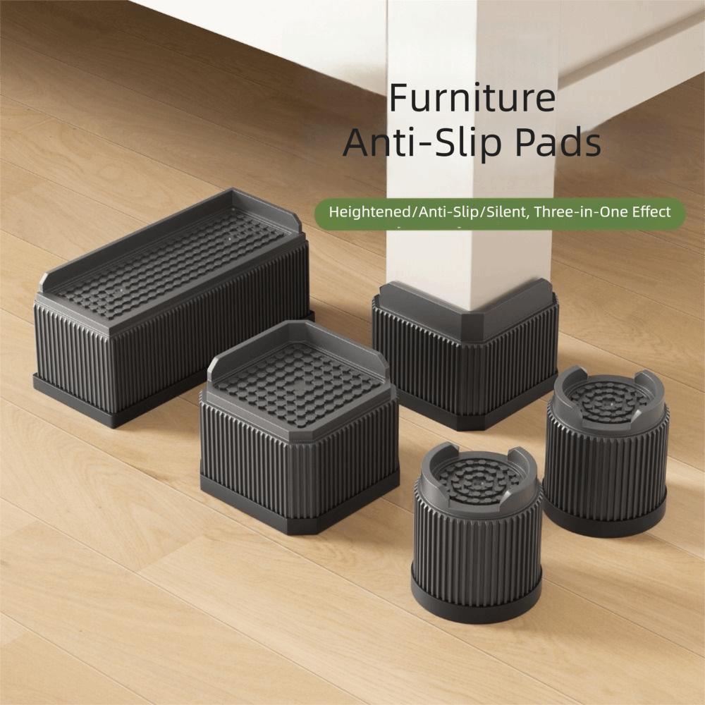 Professional Heavy-Duty Furniture Foot Pad Square Adjustable Bed Lifter Non-slip Washing Machine Support Refrigerator