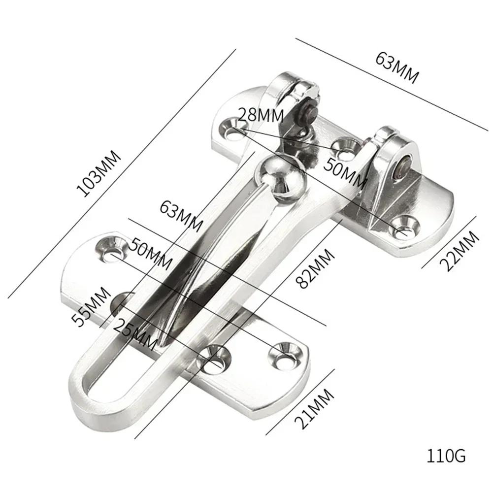 1 szt. Antykradzieżowe zamki klamrowe do drzwi pokoju hotelowego, łańcuch zabezpieczający, blokada z ramieniem obrotowym, zatrzask, śruba, klamra do drzwi ubezpieczeniowych