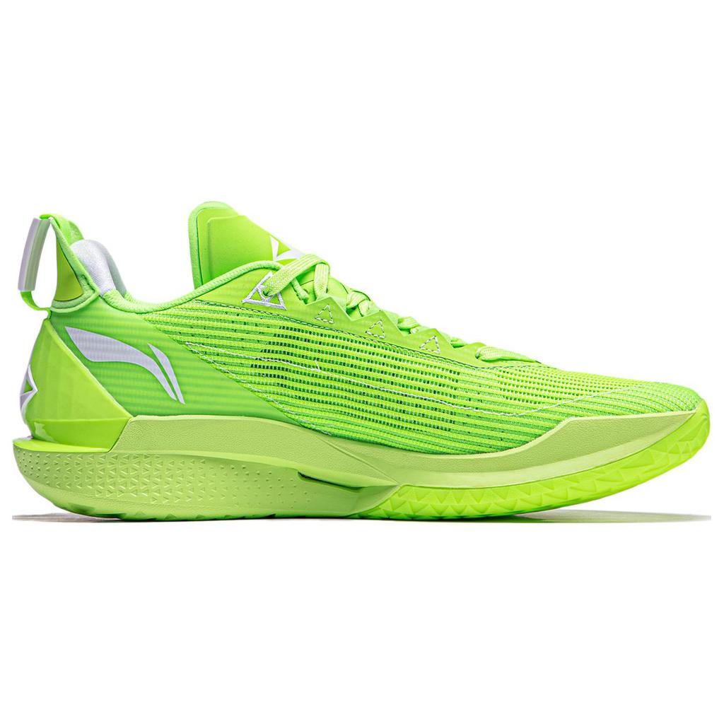 Li Ning JB2 Basketball Shoes Men's Low Top Fluorescent Vanilla Green ABAT081-7