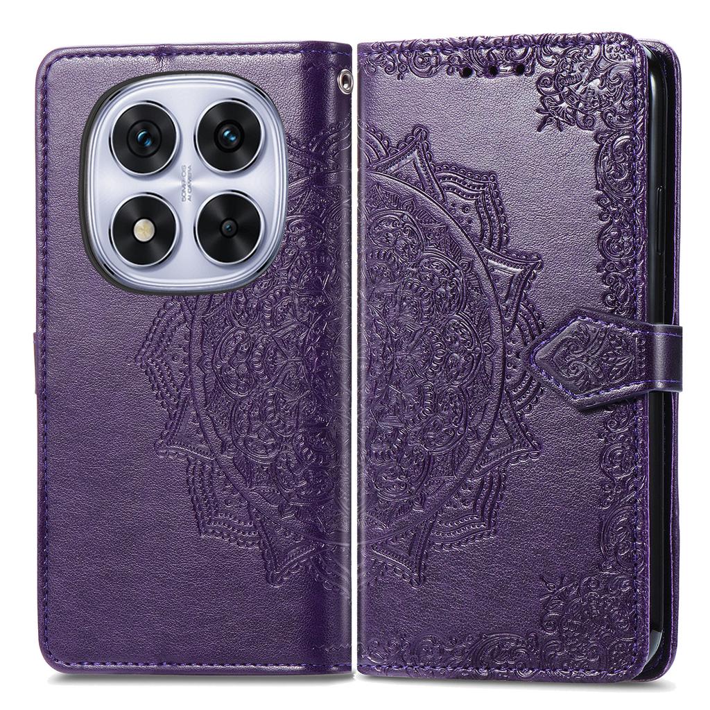 For Xiaomi Poco M8 Pro 5G/Redmi Note 15 Pro+ 5G (Global) Case Wallet Mandala Flower Leather Phone Cover Stand View