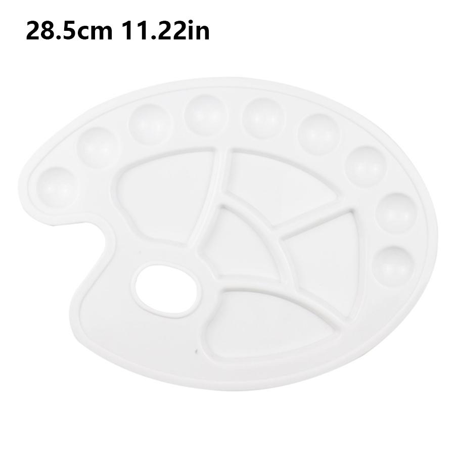 Multi-Shape Artist Palette Durable Plastic Paint Mixing Trays for Acrylic Watercolor Oil Painting Assorted Sizes Easy-Clean JXB