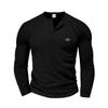 MGHR Men's Fashion Casual Autumn Winter Long Sleeve V-Neck  Blouses & Shirts
