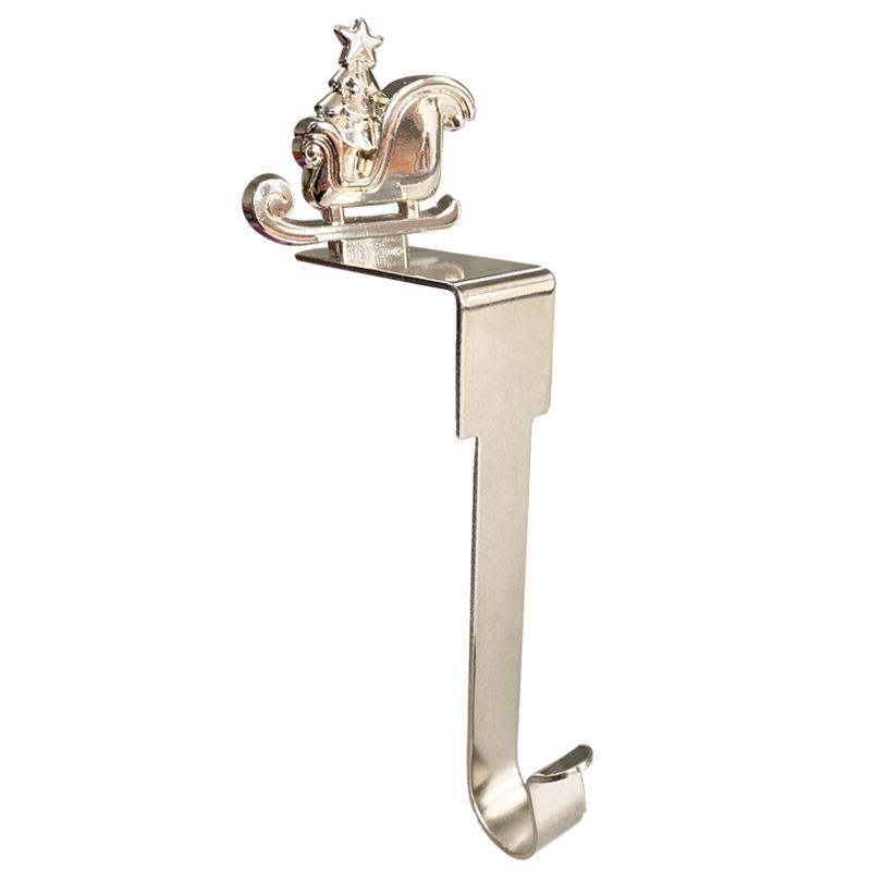 1Pcs Christmas Pendant Snowflake Elk Snowman Tree Shaped Metal Hook For Fireplace Door Cabinet Xmas Party Navidad New Year Decor