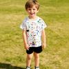 Boys Summer Korean Cartoon Short Sleeve T Shirt for Toddlers and Kids