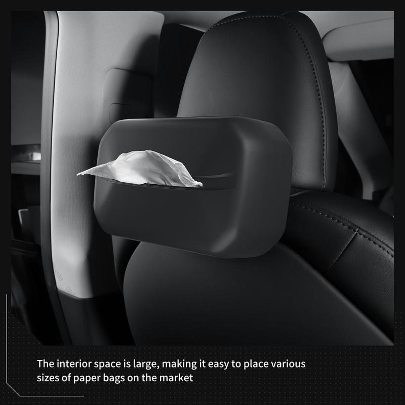 Car Seat Back Hanging Tissue Holder Box With Fix Strap SMABEE For Tesla Model Y Launch 2025 Juniper Auto Interior Accessories