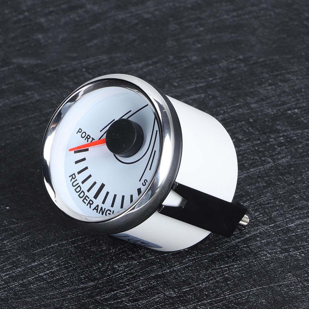 52mm Univerzální indikátor úhlu kormidla pro loď 0 190ohm signál se snímačem kormidla 9 32V podsvícený přístroj pro loď jachtuBílý