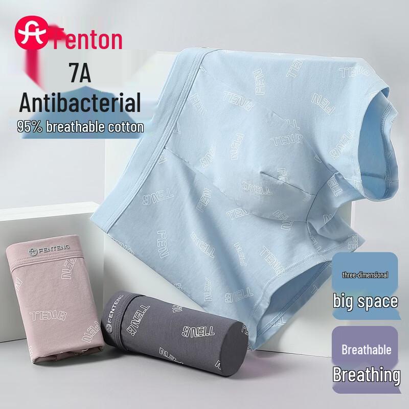 Мужские антибактериальные хлопковые боксеры-брифы Fenteng XXL