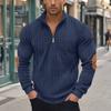 Autumn/Winter New Arrival Solid Colour Men's Half-Zip Corduroy Casual Stand Collar Long-Sleeved Sweatshirt