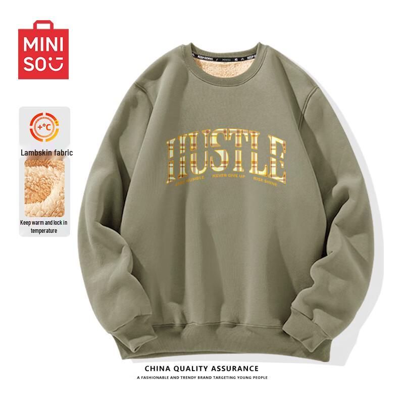 

MINISO Men s Trendy Crewneck Sweatshirt 4XL