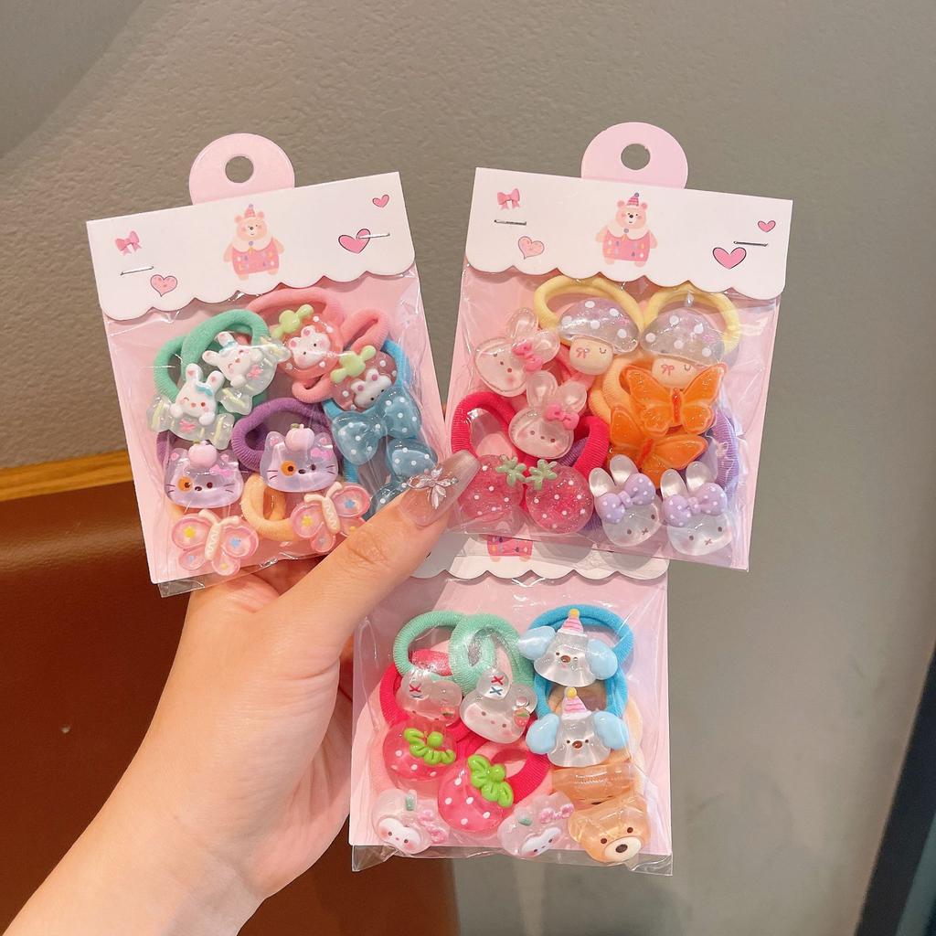 Sweet Children'S Cartoon Hair Band Cute Baby Trumpet Tie Small Pull Rubber Band Hair Rope Girls Do Not Hurt Hair Rope