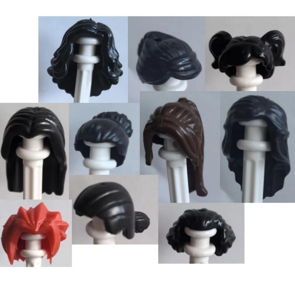 City Building Blocks Body Character Clothing Accessories Helmet Hat Colorful Hair Hairstyle Mini Brick Compatible Toy Gift X040