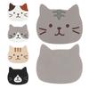 2Pcs Cute Cat Coaster Coffee Glasses Cup Mat Pad Kawaii Drink Coaster Set Heat Insulation Mug Coaster Kitchen Placemat for Table