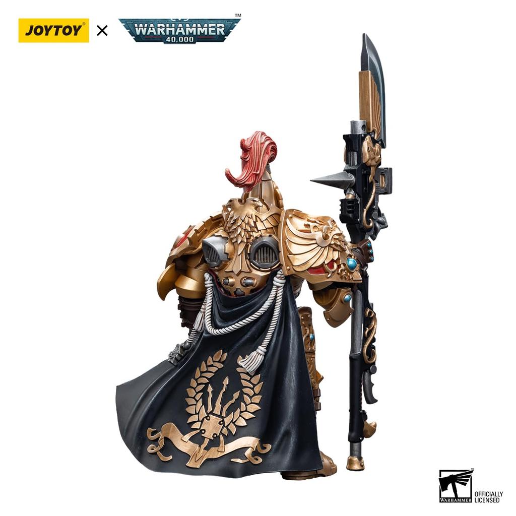 JOYTOY Warhammer Adeptus Custodes Kapitán štítu Gardový měřítko Akční figurka 40 000 (s Kopím) 1/18 (Sestaven)