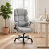 Office Chair with Airbag Lumbar Support, Desk Chair with Flip-Up Armrests, Pocket Springs, Light Grey