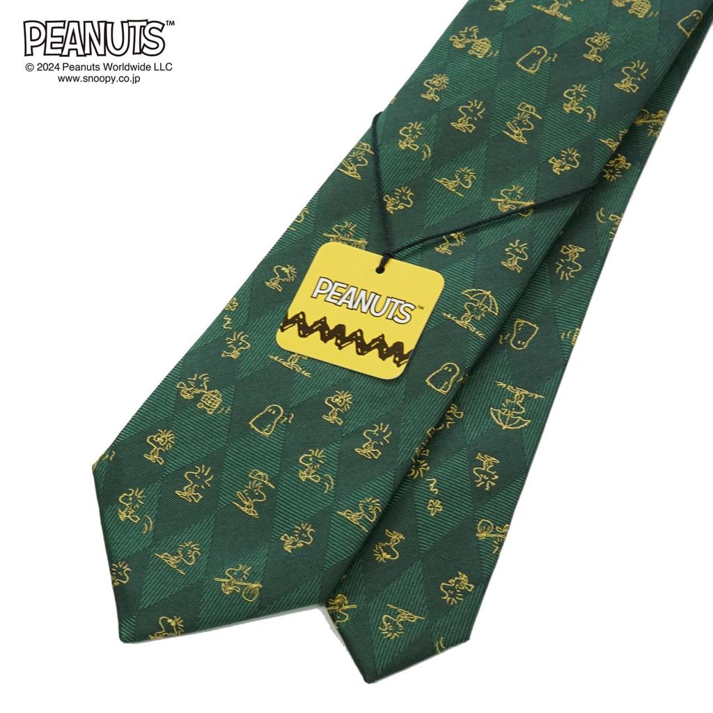 PEANUTS Necktie Peanuts Woodstock Necktie 921010 Green Tie Snoopy Woodstock Character Present [Peanuts]