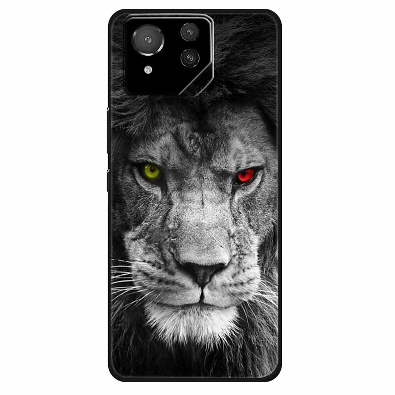 For Asus ROG Phone 8 Case Lovely Soft Silicone Lion Fundas For ASUS Rog Phone 8 Pro Cover Marble Cat Phone8 8pro Protector Bag