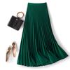 Satin Elegant High-waist Pleated Skirt Spring and Summer All-match Princess Style Skirt Long Skirt
