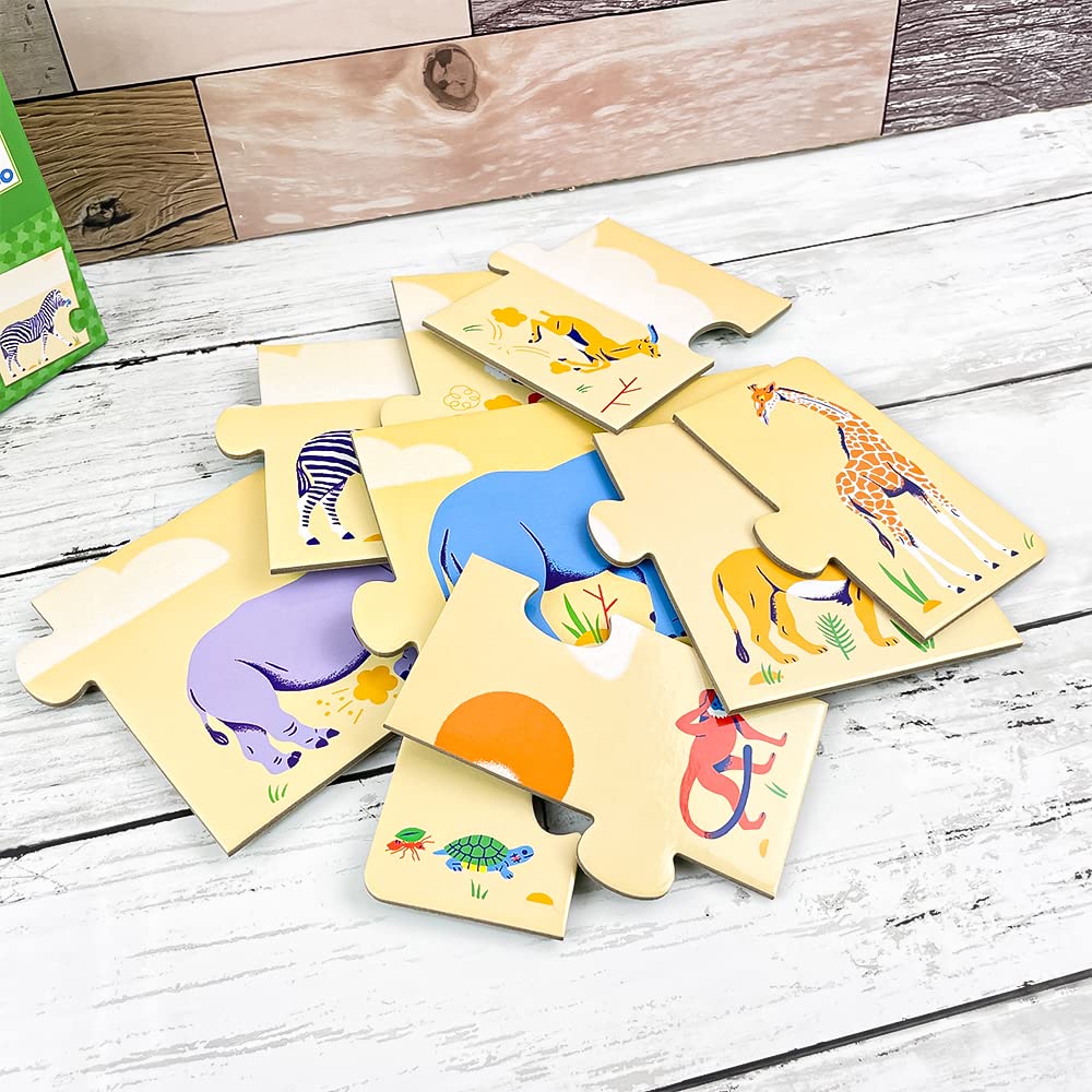 Educational Toy Puzzle for Ages 3 and Up, Jigsaw Puzzle, Large Puzzle, Educational Puzzle, Order, Observation, Picture Matching, Animal Puzzle,