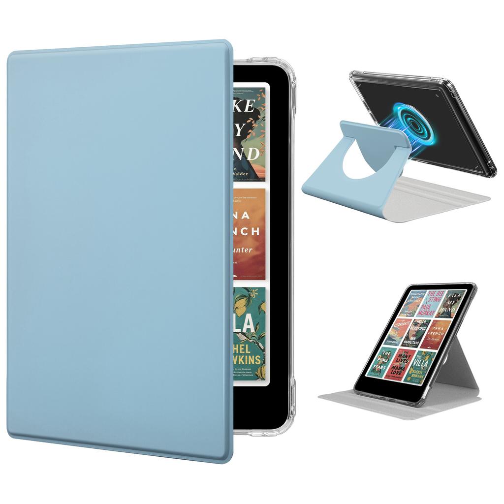 Case for 7-inch Kindle Paperwhite (12th Generation – 2024 Release) with 360-degree rotating, detachable magnetic stand