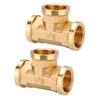 Strong Brass Tees Pipe Fitting Three Way Pipe Connector 1/2 Thread for Water Gas Oil Lines & Mechanical Systems