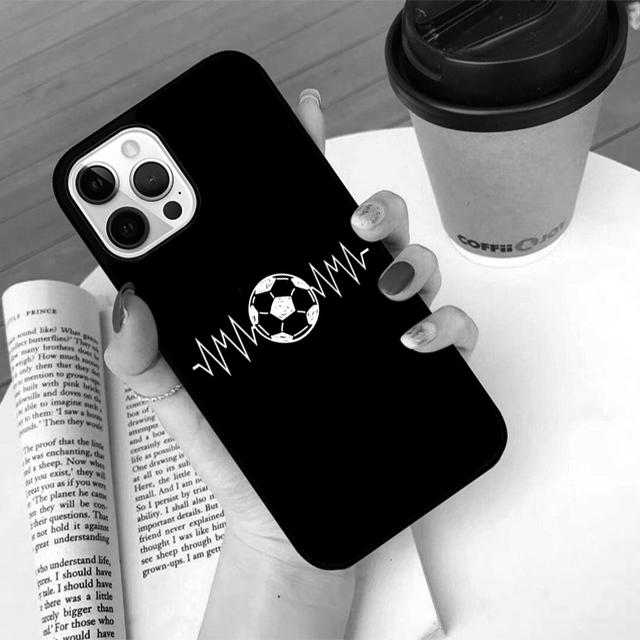 Soccer Heartbeat phone Case Cover For iPhone 17 Air 16 15 14 Plus Apple 11 12 13 Pro Max coque