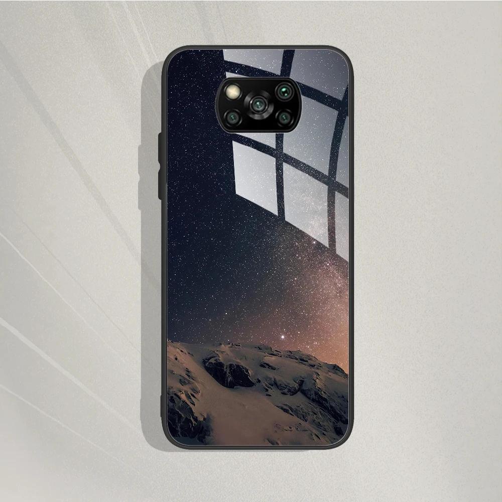 

For Xiaomi POCO X3 Case poco X3 NFC Silicone Tempered Glass Case Fashion Painted Phone Case For POCO X3 Pro Cover Bumper Fundas POCO X3 Pro