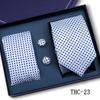 Men'S Business Tie Pocket Square Scarf Gift Box Set Formal Wedding Professional Shirt Trendy Tie Worker