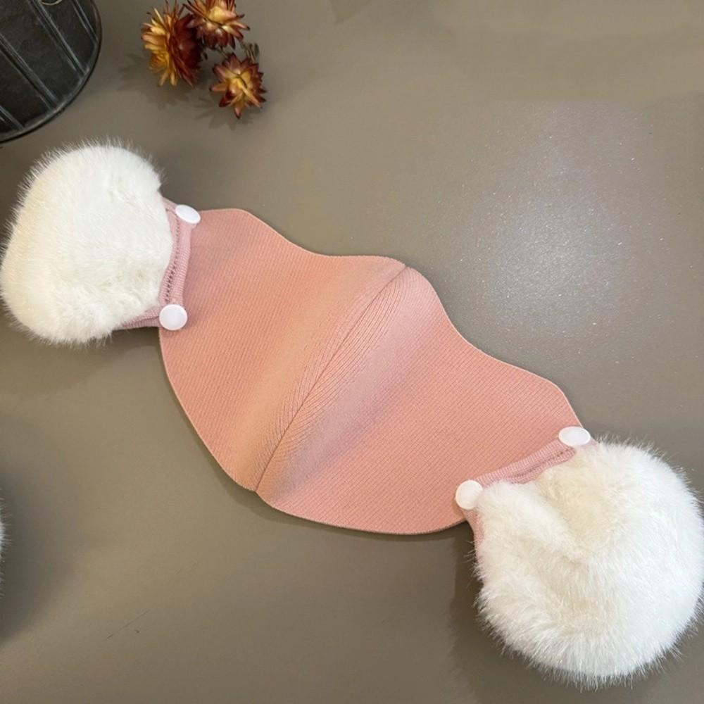Women Winter Warm Face Mask Fleece Lined Thickened Two-in-One Earmuff Windproof Cold-resistant Cycling Mask Ear Protection