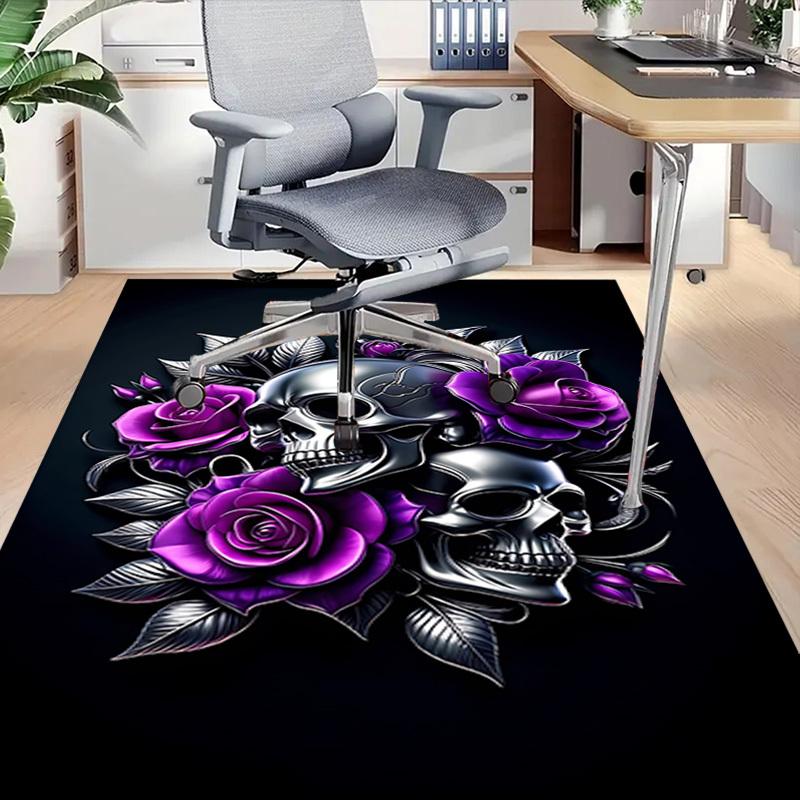1pc skull purple Carpet, Office Rug Outdoor Mat Home Decor Area Carpet Festival