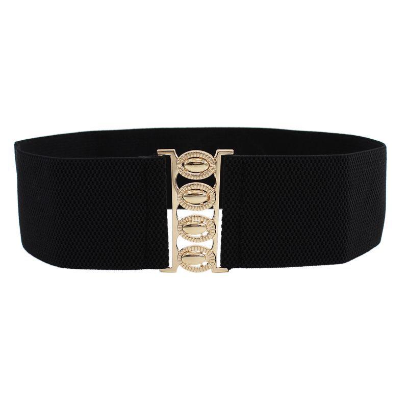 Trendy Womens Black Stretch Waist Belt Offering A Slender Look With Versatile Wear Options