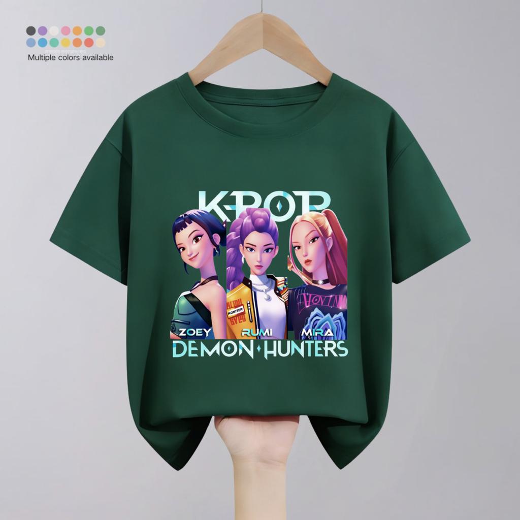 Kpop lovci démonů Dětské oblečení Trička Letní Nová móda Populární Top s krátkým rukávem Tričko Dětské oblečení Ležérní trička