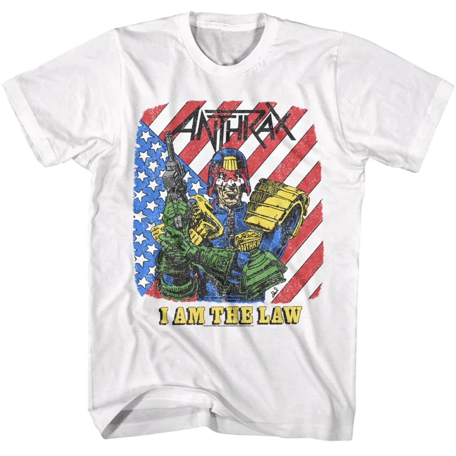 ANTHRAX cd lgo I AM THE LAW Official SHIRT LRG New judge dredd among the living XL