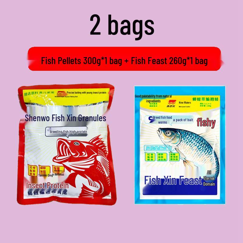 Western-Style Fish & Insect Bait: Egg Yolk, Milk, Fishy Flavor with Red Tail, Green Scale, Shrimp, and Red Worm - Single Pack.