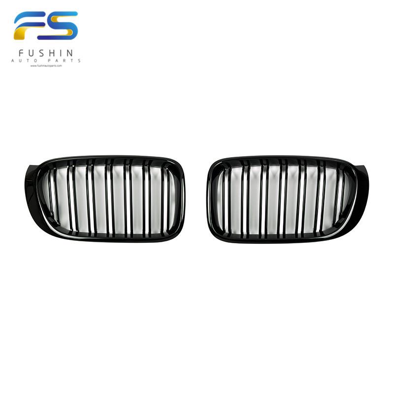 

Fits BMW X3/X4 F25/F26 (2014-2017) Double-Line Gloss Black Front Grille