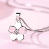 Korean Version of Fashion Sakura Fresh Flower Jewelry Fashion Versatile Elegant Necklace Pendant