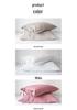French Pure Linen Pillowcase Pair, Tie Closure, Skin-Friendly, Solid Color, 48x74 cm, Customizable, Ideal for Spring/Summer Home Use.