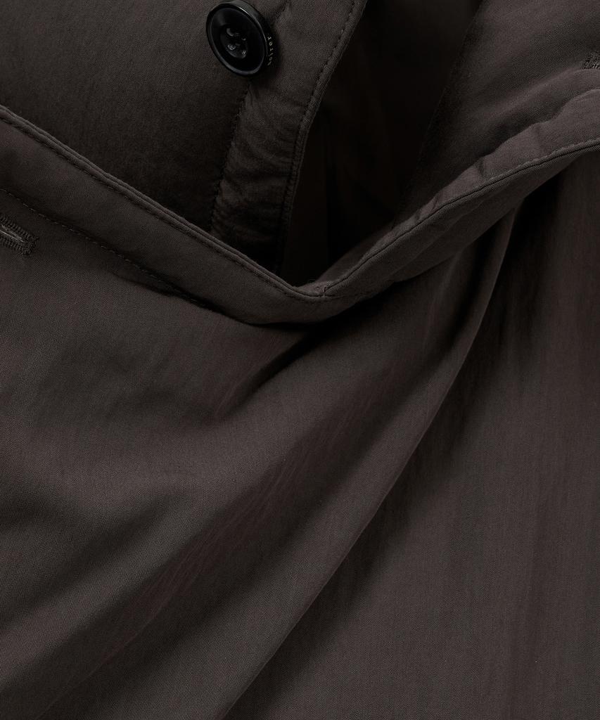 Noirer Padded Wrap Trench Coat (Burgundy)