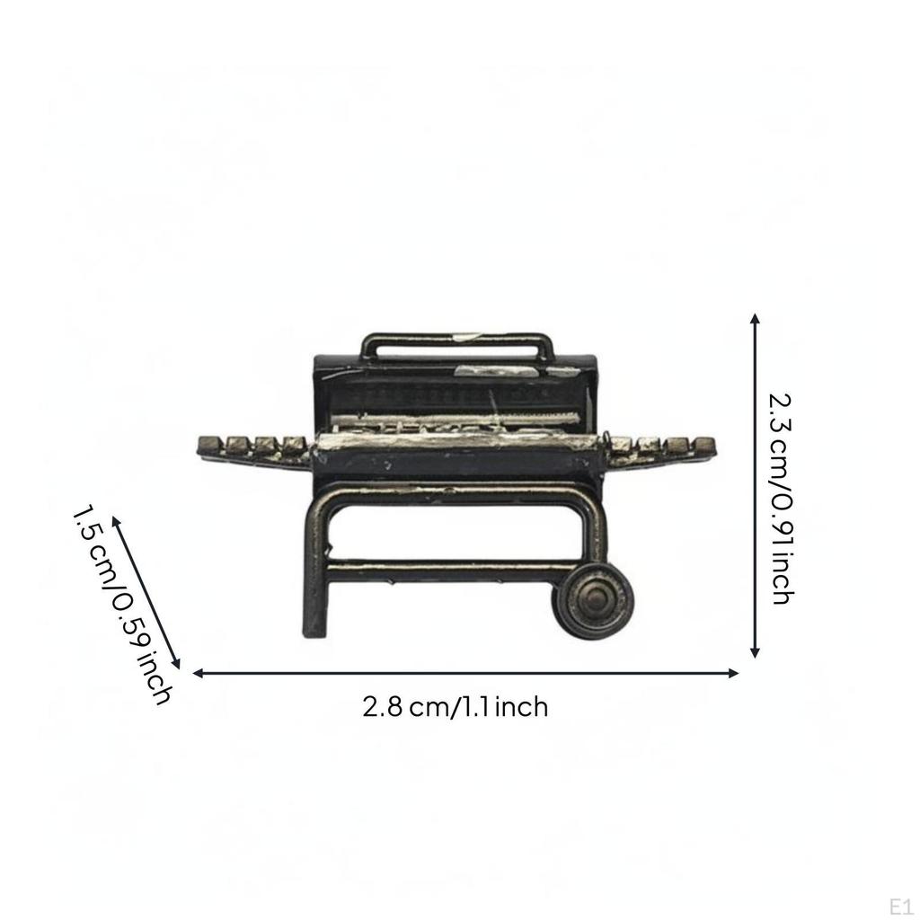1/64 Barbecue Grill Scene Prop Mini Outdoor Diorama Accessory Scale Stand