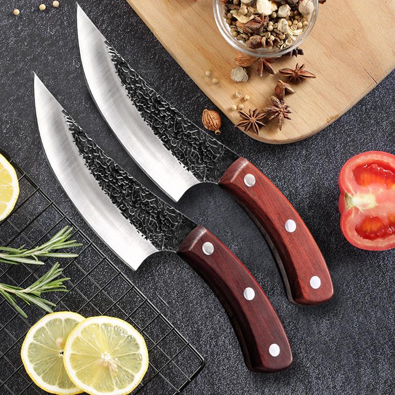 Cutelo de açougueiro de 5 polegadas, faca de desossar, faca de caça para acampamento, faca de chef de aço inoxidável, faca de cozinha