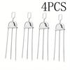 Stainless Steel BBQ Kebab Skewer with Slider Reusable Barbecue Skewers Easy Release Meat for Outdoor Grilling Camping Picnic