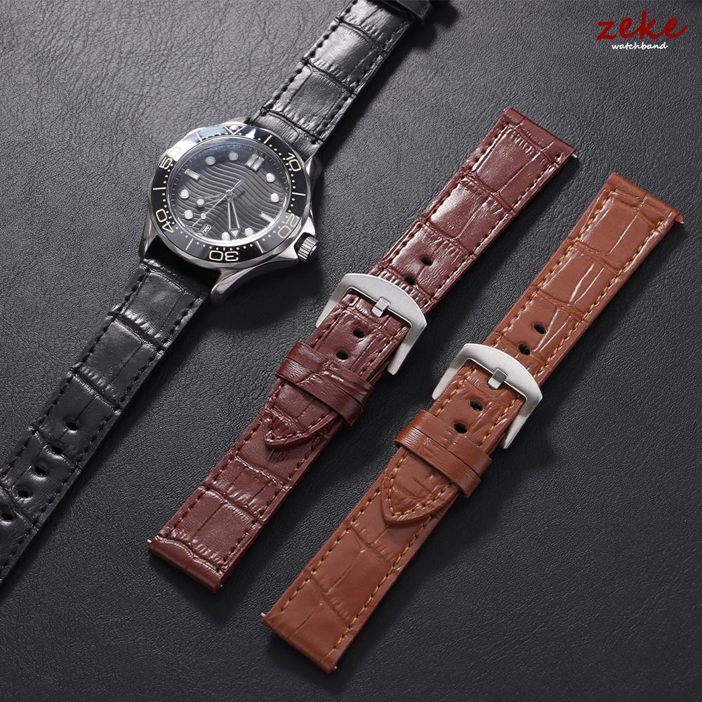 Genuine Calfskin Leather Watch Strap Slub Pattern Bracelet 18mm 20mm 22mm Universal Watchband for Men Women Watch Accessories