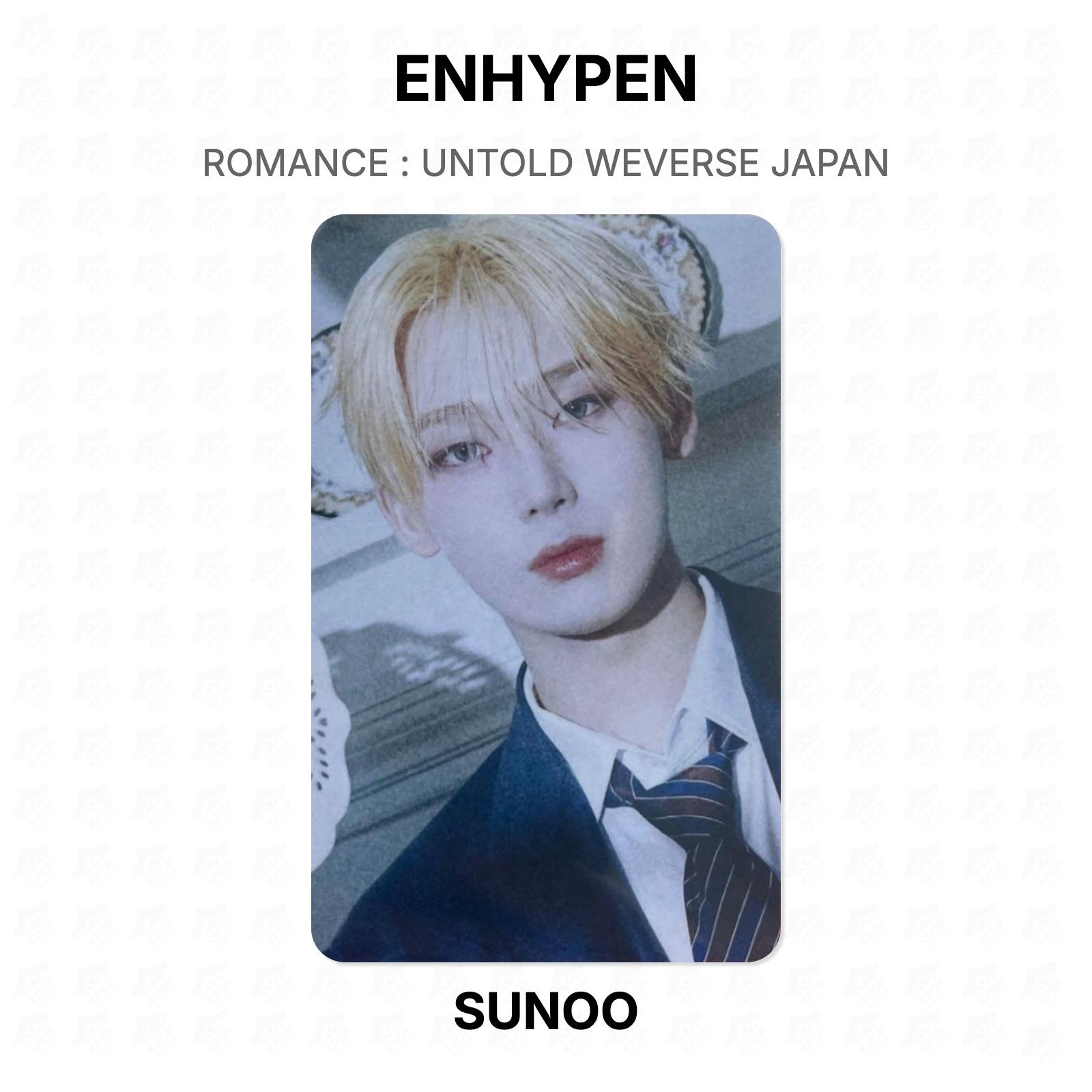 ENHYPEN ROMANCE : UNTOLD WEVERSE JAPAN Official Photocard SUNOO