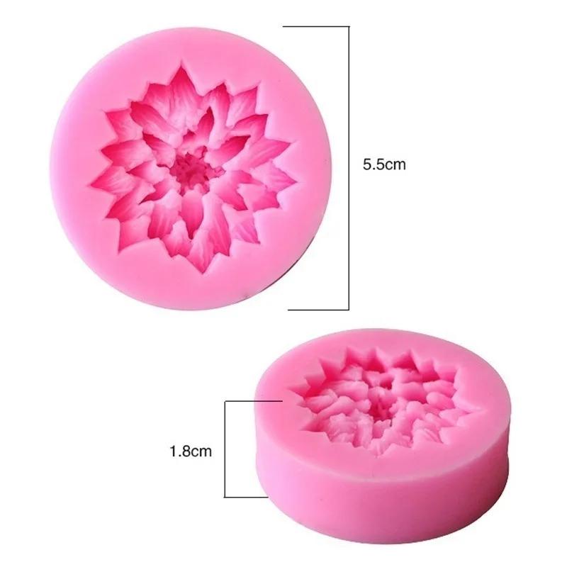 New 3D Lotus Flower Fondant Cake Chocolate Water Lily Sugar Craft Mold Cutter Silicone Tools DIY